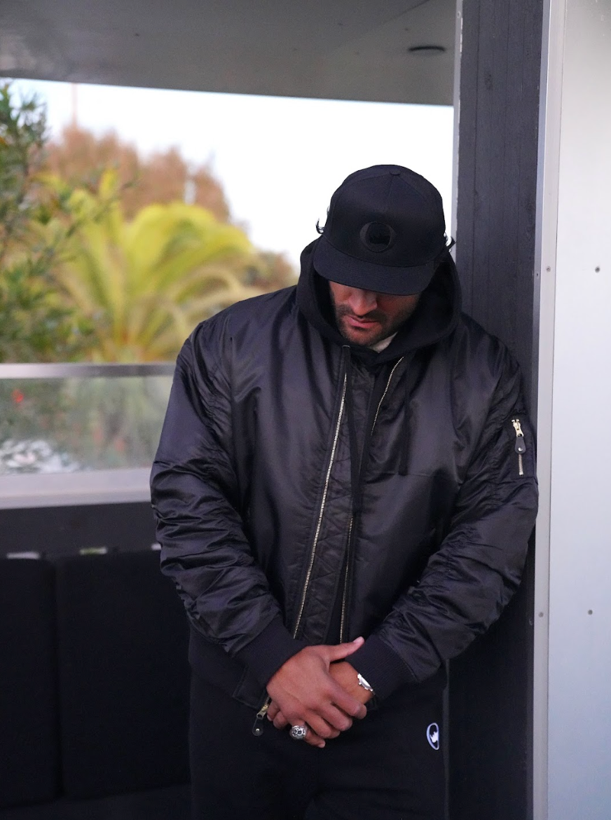 Men&#39;s Bomber Jacket With Gold Logo